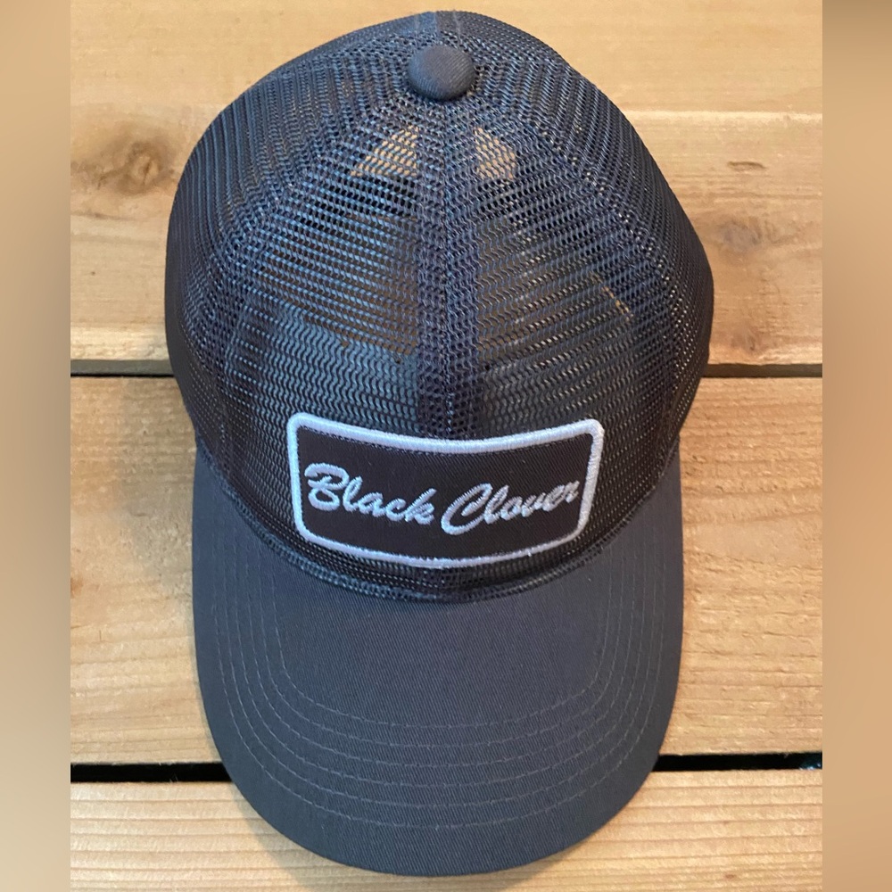 Black Clover Dark Grey Full Mesh Live Lucky SnapBack Hat
